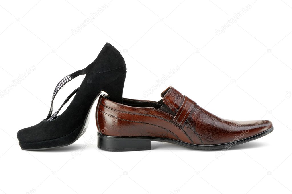 Female and man's shoe