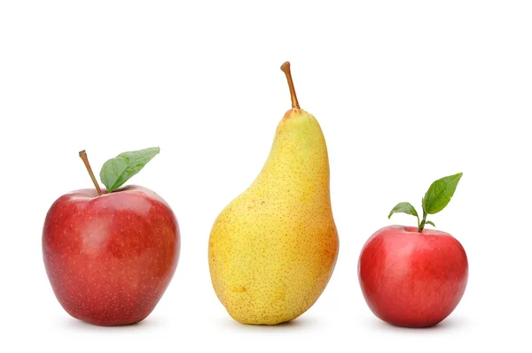 Pear and red apples — Stock Photo, Image