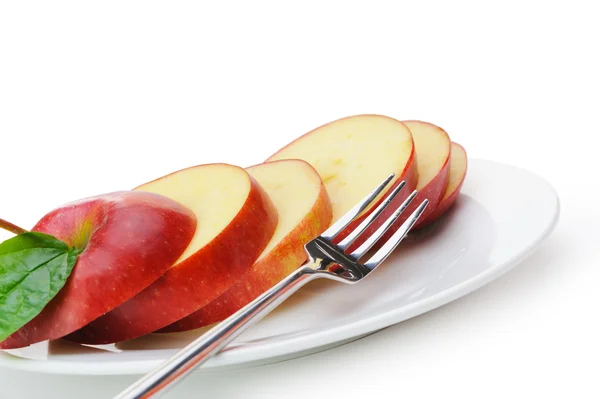 Jabłko pokrojone sekcje — Zdjęcie stockowe