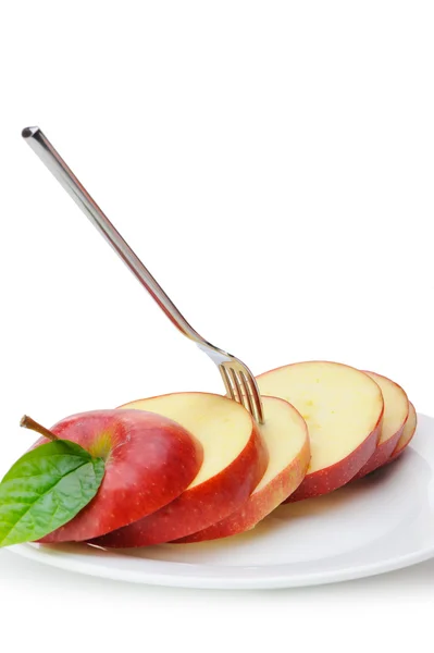 Apple sliced sections — Stock Photo, Image