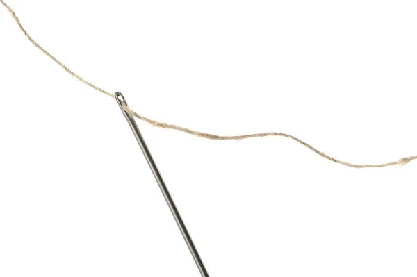 針と糸のクローズ アップ — ストック写真