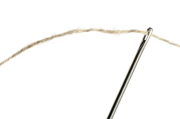 針と糸のクローズ アップ — ストック写真
