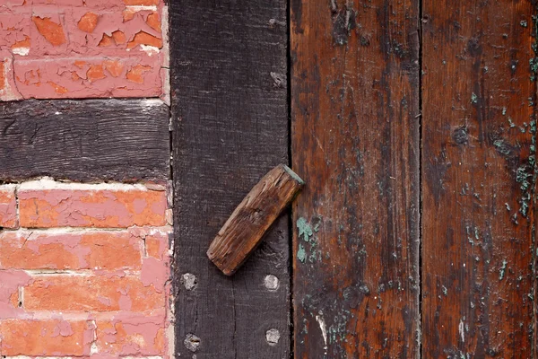 Hnědé vchodové dveře v Dolním Sasku, Německo — Stock fotografie