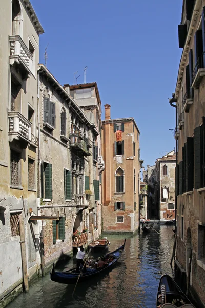Venetië, kanaal met gondel, veneto, Italië, Europa — Stockfoto