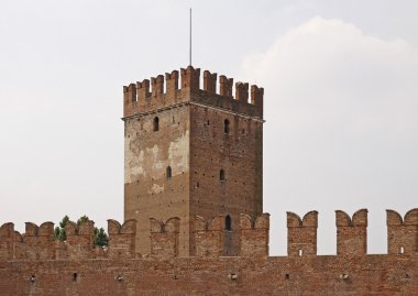 Verona, Castelvecchio castle, Scaligero bridge,Italy, clipart