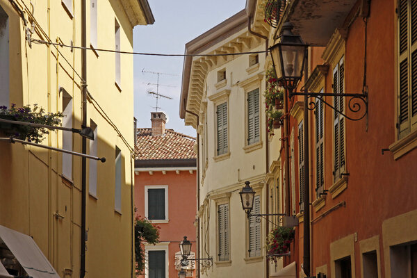 Peschiera del Garda, Old part of town of Peschiera del Garda, Lake Garda, Veneto, Italy, Europe