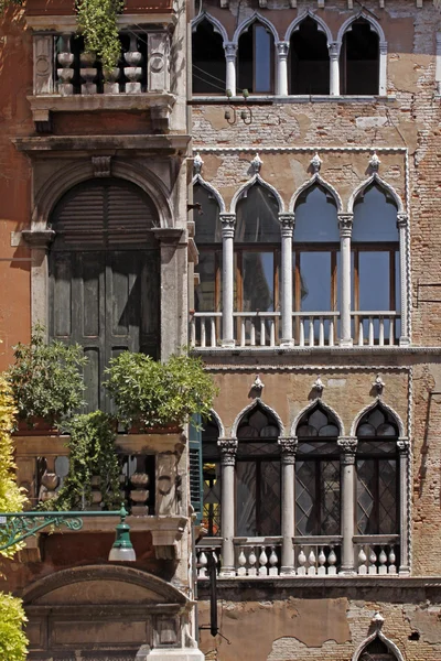 Venise, palais, façade détail, Vénétie, Italie, Europe — Photo