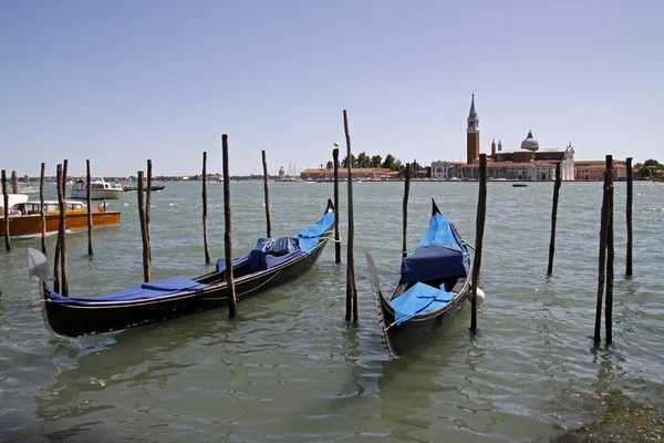 Βενετία, γόνδολες στο μεγάλο κανάλι, Ιταλία — Φωτογραφία Αρχείου