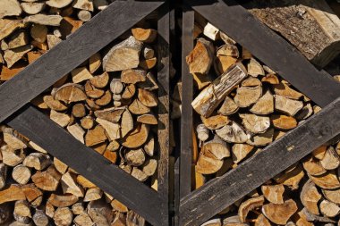 Well seasoned firewood, ovenwood in Germany, Europe clipart