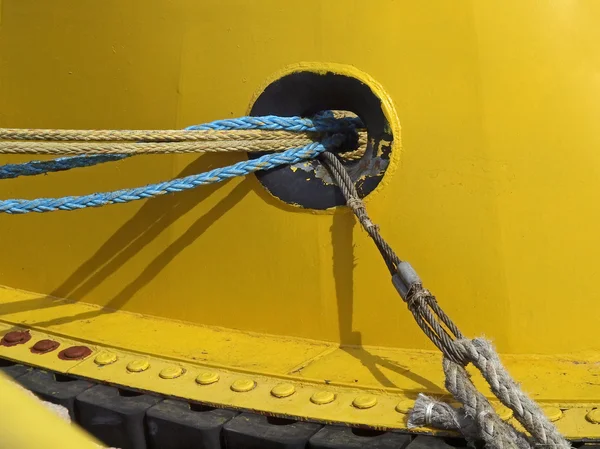 stock image Ship detail with rope