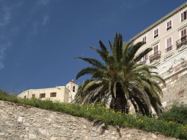 Cagliari, tarihi kent merkezine, castello, Sardunya, İtalya, Avrupa