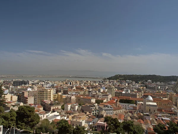 stock image Cagliari, view from the old town Castello of the city, Sardiniadt Sardiniens