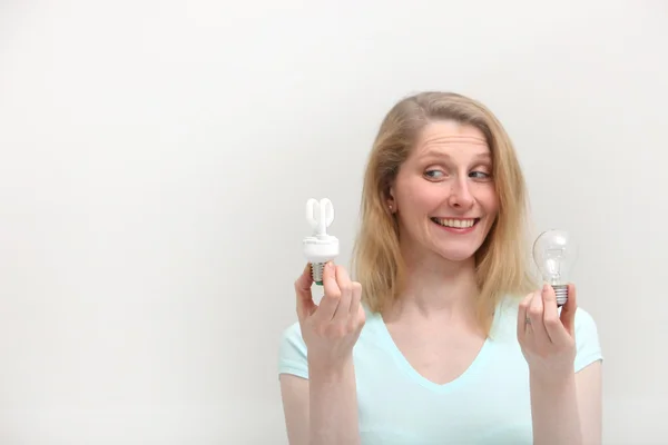 Choice of light bulbs — Stock Photo, Image