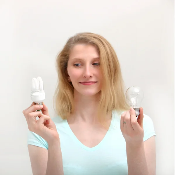 Choice of light bulbs — Stock Photo, Image