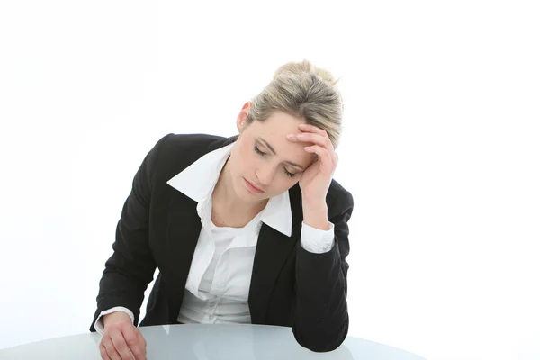Depresso donna d'affari scoraggiato — Foto Stock
