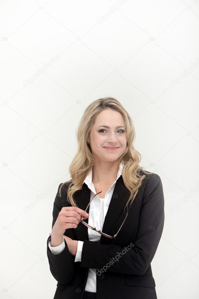 Smiling professional woman or manageress