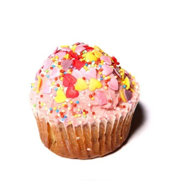 Ροζ cupcake - σπιτικό — Φωτογραφία Αρχείου