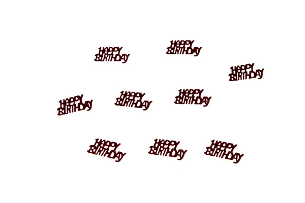 Багато маленьких буквинок з днем народження — стокове фото