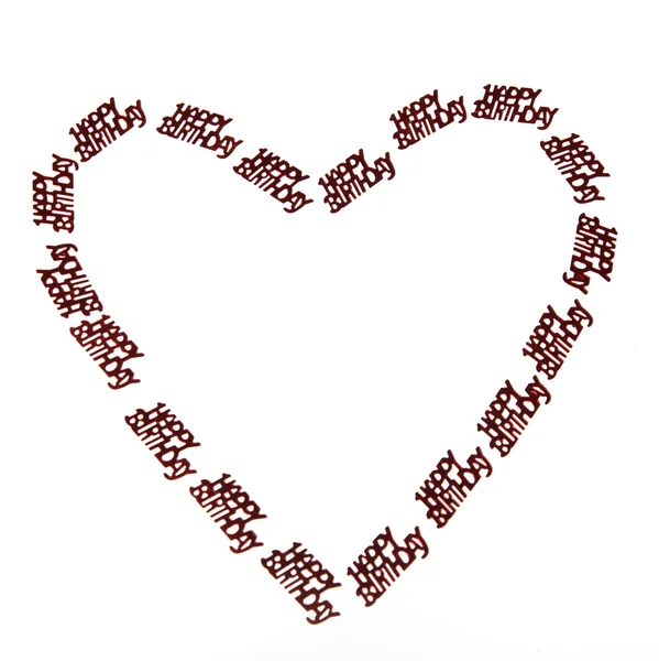 Små bokstäver med Grattis i hjärta form — Stockfoto