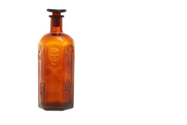 Pustą butelkę trucizny vintage — Zdjęcie stockowe
