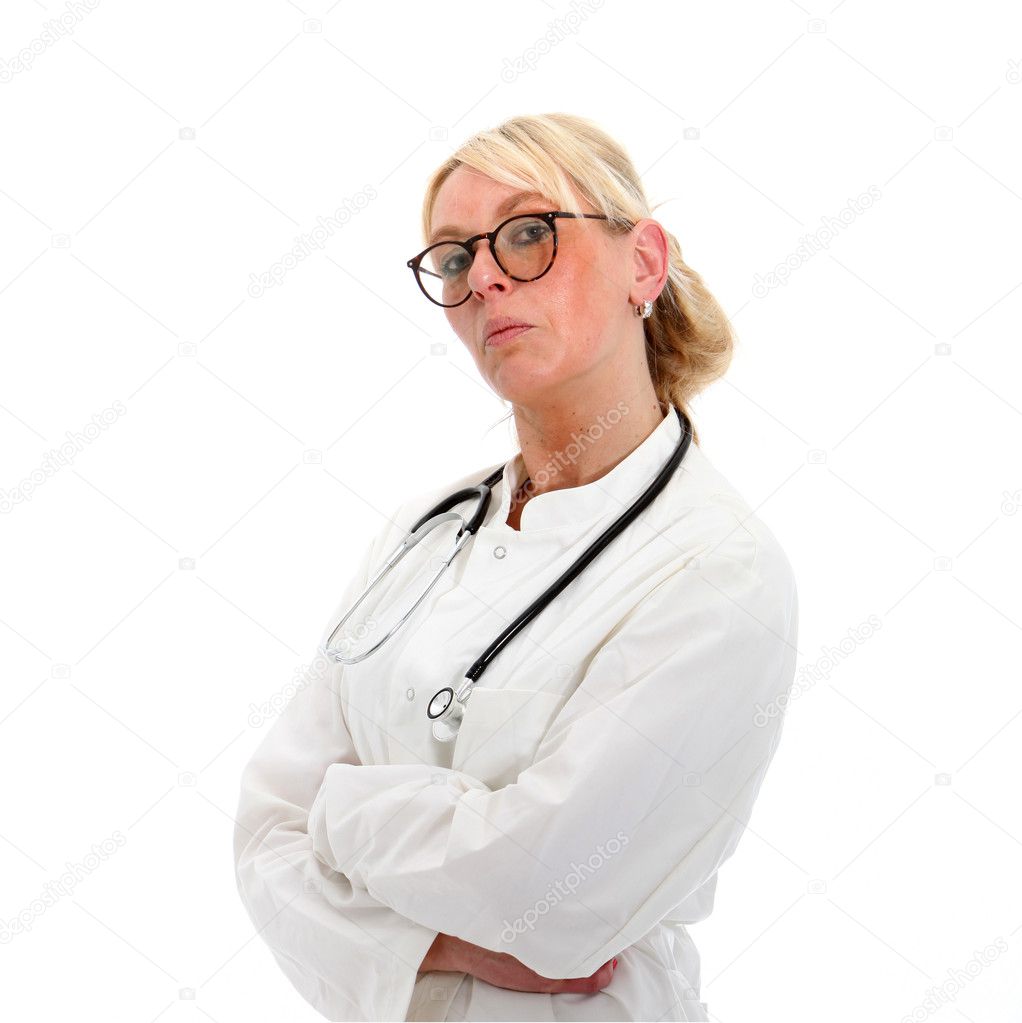 Female doctor showing some doubt