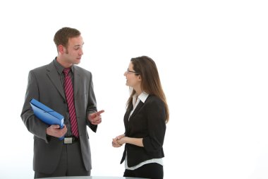 Two Business Colleagues In Discussion clipart