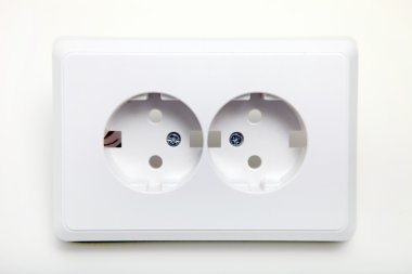 Dual power sockets clipart