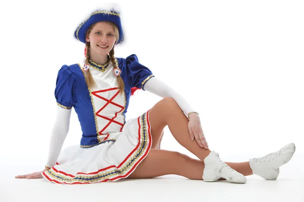 Junge Frau in Karnevalsuniform — Stock Photo, Image