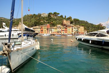 Bay portofino of. Liguria, İtalya.