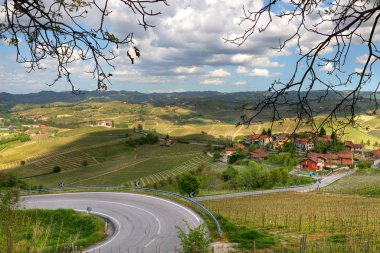 piedmont tepelerinde. Kuzey İtalya.