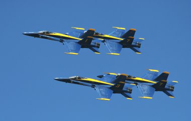 US Marine Corps Blue Angels demonstration squadron clipart
