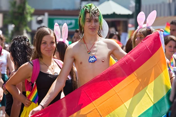 Pochod gay pride v tel Avivu. — Stock fotografie