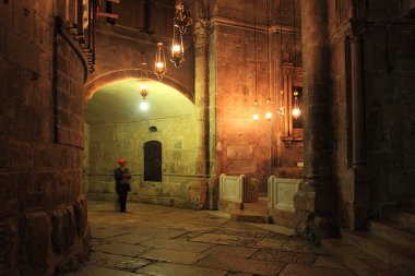 Holy Sepulcher Church interior. clipart