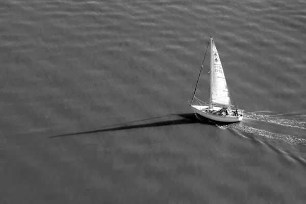 Yacht sulla superficie dell'acqua. San Francisco, Stati Uniti . — Foto Stock