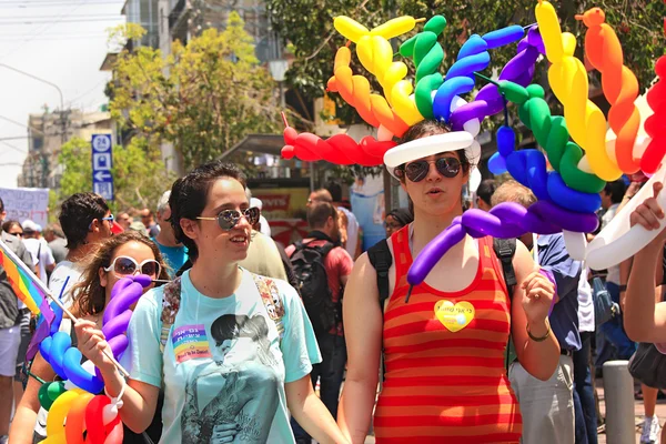 Gay pride-parade in tel aviv, Israël. — Stockfoto