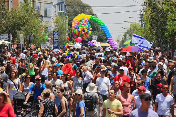 Parada do Orgulho Gay em Tel Aviv, Israel . — Fotografia de Stock