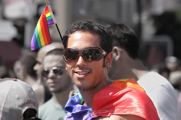 Každoroční pochod gay pride v tel aviv, Izrael. — Stock fotografie
