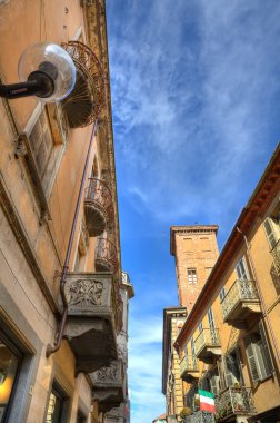 Old town of Alba, Italy. clipart