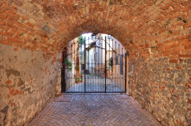 Old passage. La Morra, Northern Italy. clipart