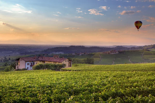 Sunset in Piedmont. Northern Italy. — Stock Photo, Image