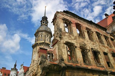 dresden, Almanya kalıntıları.