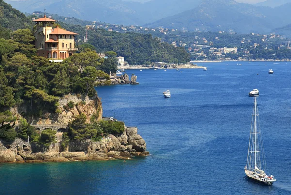 Bucht von Portofino. Ligurien, Italien. — Stockfoto