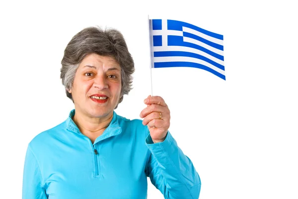 Donna greca senior — Foto Stock