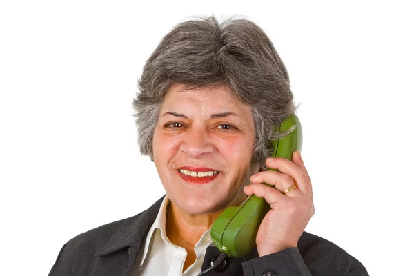 Donna anziana al telefono — Foto Stock