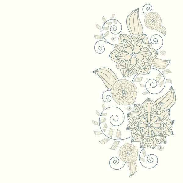 あなたのテキストのための場所と抽象的な花の背景 — ストックベクタ