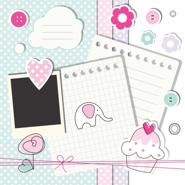 Scrapbook design elements clipart