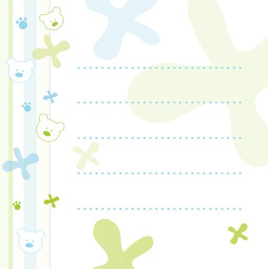 Note paper for kids clipart