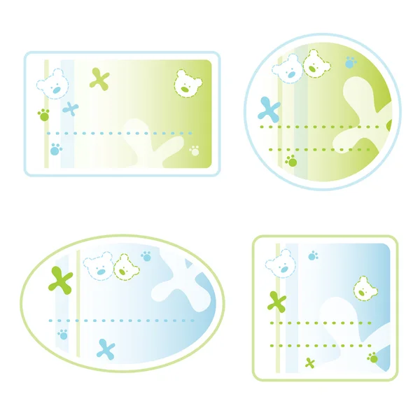 Set of Labels for kids — Stock Vector