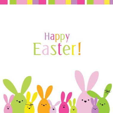 Colorful easter card clipart