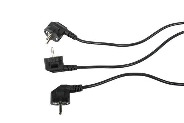 Tre elektriska kablar — Stockfoto